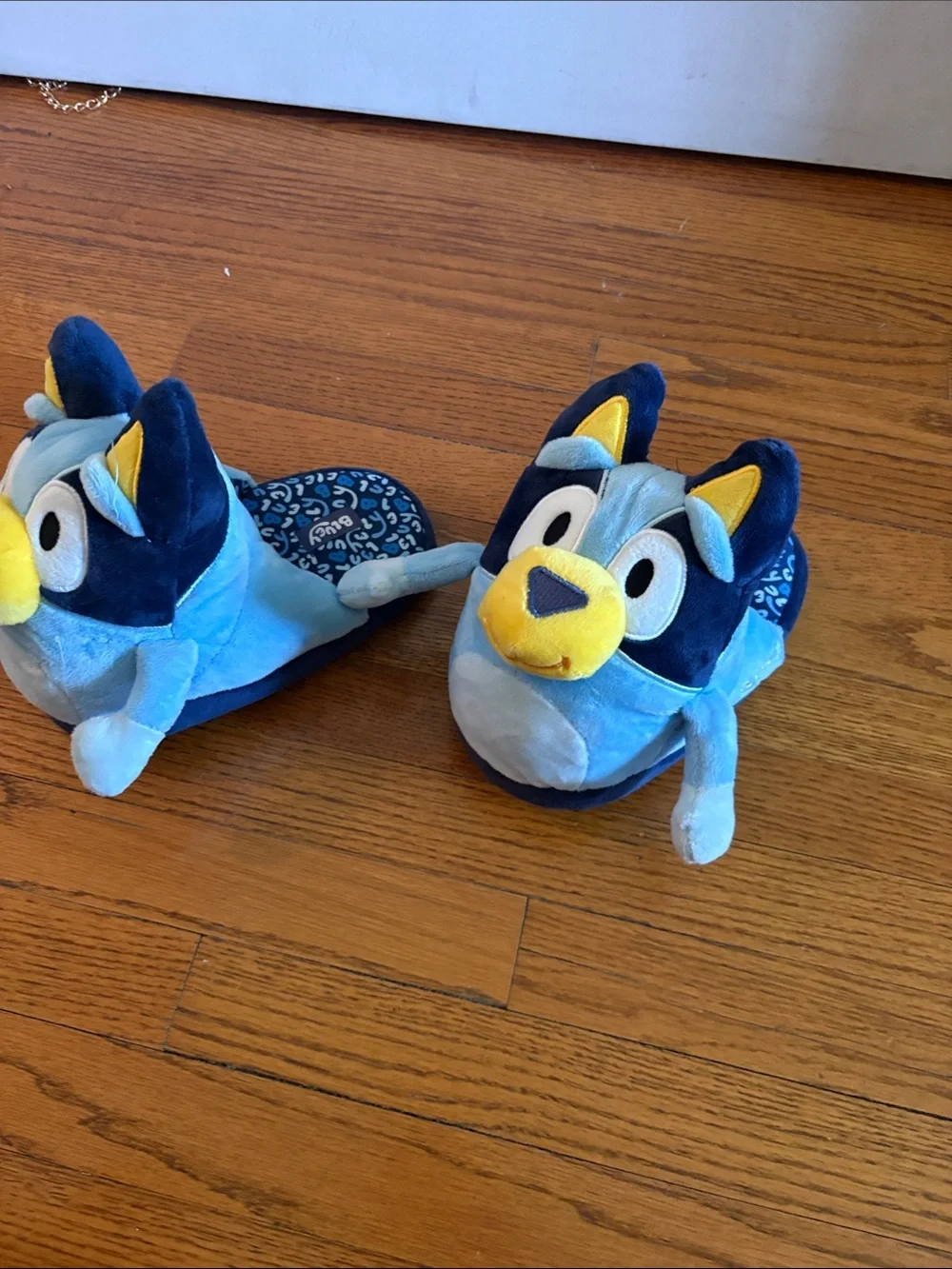 Blue Plush Bluey Slippers for Kids - Soft Cozy Indoor Footwear 12/13